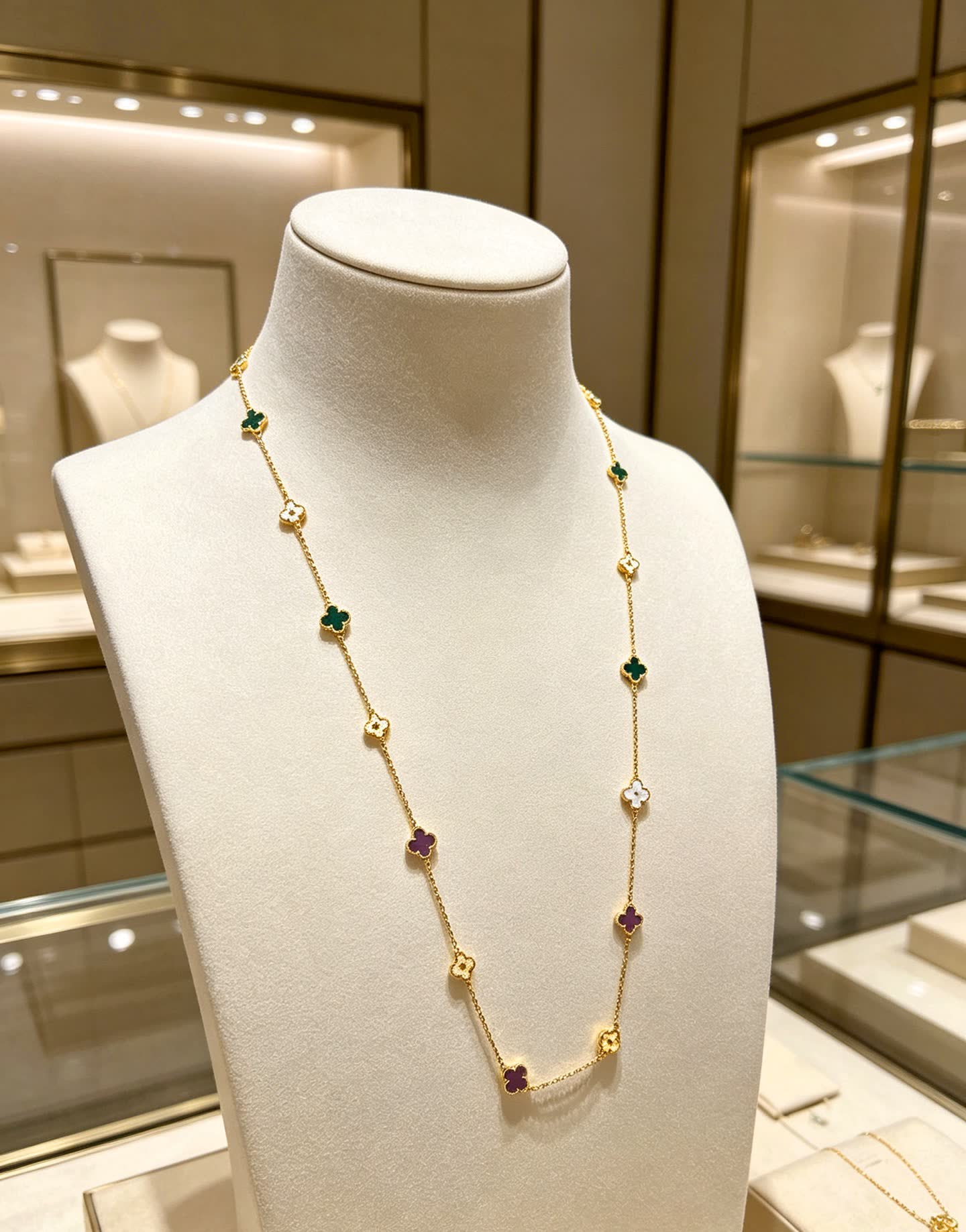Van Cleef & Arpels Vintage Alhambra Gold Necklace